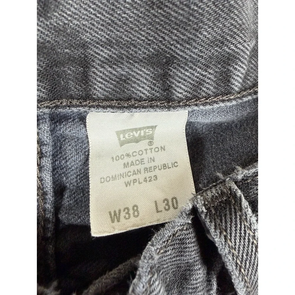 Vtg Levi's 501 Faded Black Jeans 38x30 (36x29) Button Fly